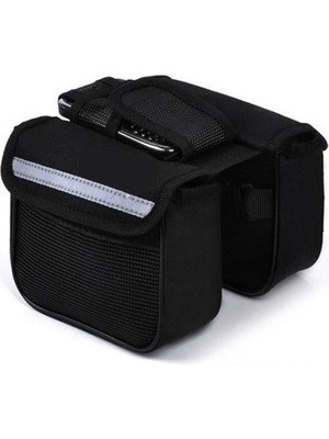 Aydogan's Bisiklet Çok Amaçlı Heybe Çanta  Kadro Üstü Telefon Tutuculu - Siyah