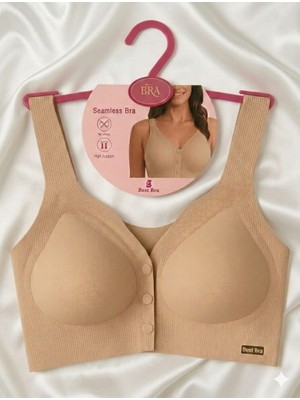 Best Bra Lingerie Best Bra Lazer Kesim Balensiz Dikişsiz Çıkarılabilir Pedli Iz Bırakmayan Önden Çıtçıtlı  Haylet  Sütyen