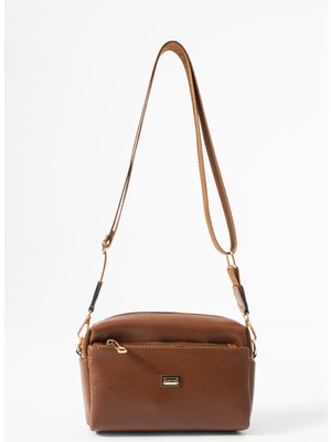 Sanmorris Kadın 3 Gözlü Suni Deri Geniş Askılı Çapraz Çanta