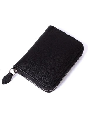 Newish Polo Erkek Deri Bozuk Para Hazneli Kartlık ve Cüzdan NEWPOLO165 - Siyah