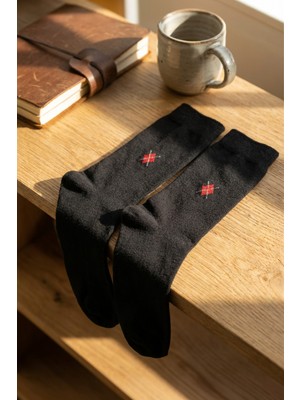 Lykos 1 Çift Kahverengi Sıcak Tutan Havlu Erkek Soket Çorap