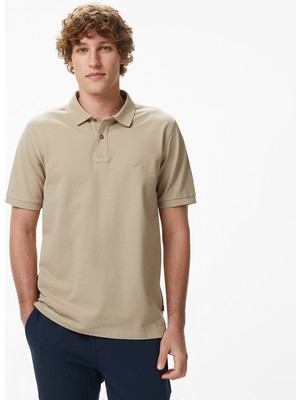 Nautica Erkek Bej Regular Fit Polo Yaka T-Shirt K65002T.1FS