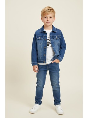 Terry Kot Ceket, Pantolon, Baskılı Tshirt 3lü Erkek Çocuk Takım