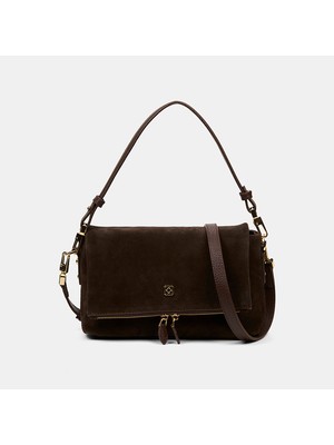 Desa Kadın Acı Kahve Ayarlanabilir Askılı Süet Omuz Çantası