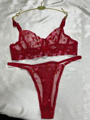 Nivene KIRMIZI DANTELLİ BRALET TAKIM