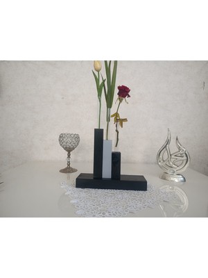 Ay Akdeniz Dekoratif  Sehpa ve Masa Için Tüplü Çiçeklik