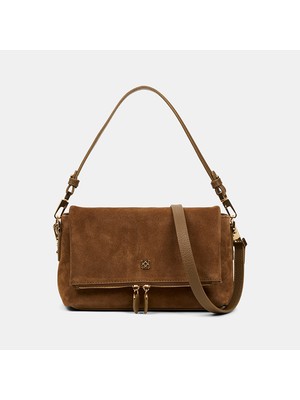 Desa Kadın Vizon Ayarlanabilir Askılı Süet Omuz Çantası