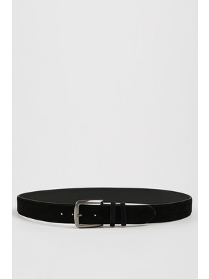 Faruk Balkanas Hakiki Süet Deri Tokalı Kemer