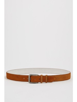 Faruk Balkanas Hakiki Süet Deri Tokalı Kemer