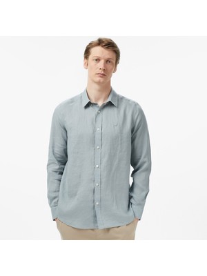 Nautica Erkek Yeşil Regular Fit Keten Gömlek W65104T.3SV