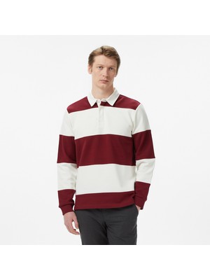 Nautica Erkek Bordo Regular Fit Çizgili Sweatshirt K65373T.6BR