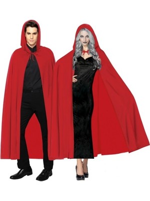 Ett Kırmızı Renk Kapşonlu Pelerin 120 cm Dinç Store - 004982