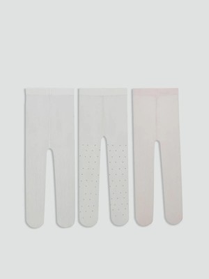 Lc Waikiki Yeni Sezon Basic Kız Bebek Külotlu Çorap 3'lü