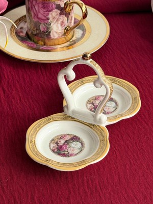 Rossev Porselen Lokumluk 6 Parça 24K Flores 15*9 cm