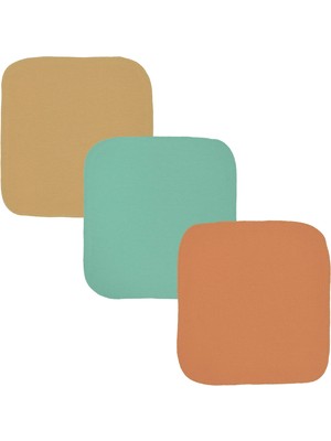 Organickid Charmed  Mint/turuncu/tan Çok Amaçlı Bez 3'lü Set