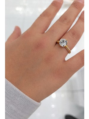 Reiz Tektaş Xupıng Yüzük Zirkon Taşlı