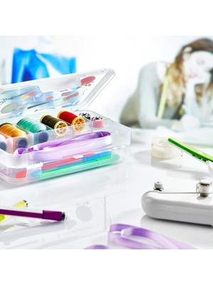 Mcg® Çift Taraflı Bölmeli Hobi Dikiş Kutusu Ardunio Malzeme Kutusu
