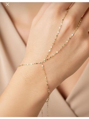 Kuyumcu Nurettin 0.85 gr (Gram) Aynalı Şahmeran Bileklik 14 Ayar Altın (18 cm ) (Sarı-Yeşil-Rose-Beyaz)