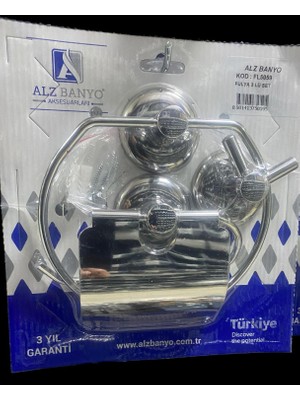 Alz Fulya 3lü Krom Set (Yapışkansız)