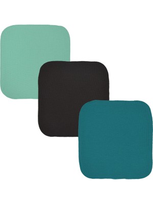 Organickid Charmed  Antrasit/petrol/mint Çok Amaçlı Bez 3'lü Set