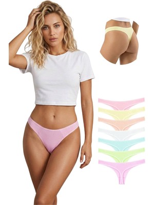 New Lilla 10051-7 Pamuklu Tanga String 7'li Kadın Külot