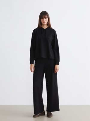 Soulife Beli Lastikli Geniş Paça Kadın Eşofman Altı