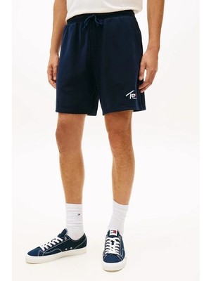 Tommy Hilfiger Tjm Signature Erkek Mavi Plaj Şort DM0DM23017C1G