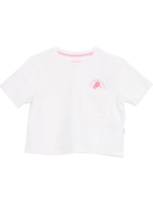 Jeep Nakışlı Beyaz Kız Çocuk T-Shirt J6SG-TST7625