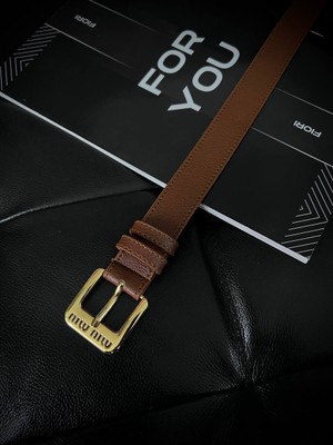 Fiori Yazılı Tokalı Köprülü Kadın Kemer, Pantolon Kemeri, Ceket Kemeri, Elbise Kemeri, Gömlek Kemeri