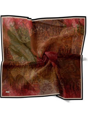 Levidor Royal Eşarp Batik Desen Kiremit