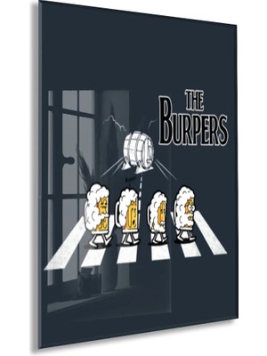 The Burpers Mizahi Duvar Tablosu – Bira Temalı Yaya Geçidi Parodi Tasarım- PEONY105