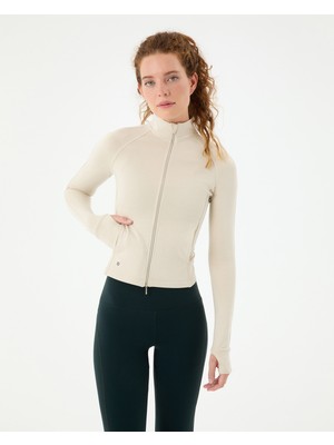 Ayma Active Krema Dar Fit Spor Üst