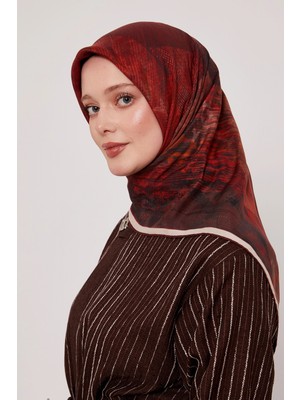 Levidor Royal Eşarp Batik Desen Bordo