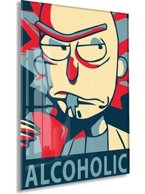 Rick And Morty Rick Portre Poster – Retro Stil Cam Duvar Dekoru- PEONY113