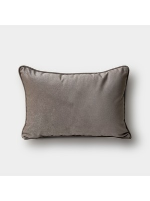 Lidoma Home "taupe" Kadife Düz Kırlent Kılıfı - 30X50 - Kahve