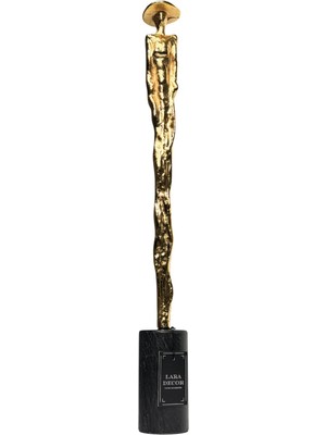 Lara Decor Mermer Ayaklı Gold Kadın Heykel Büyük