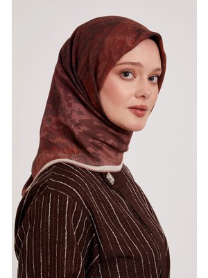 Levidor Royal Eşarp Batik Desen Gül Kurusu