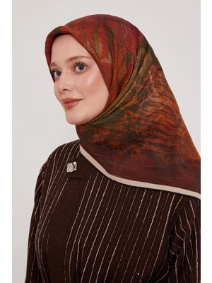 Levidor Royal Eşarp Batik Desen Taba