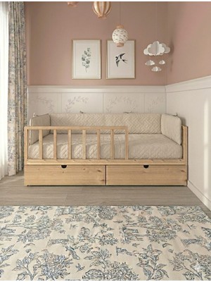 CopperWood Montessori Bebek ve Çocuk Karyolası Doğal Ahşap Yatak