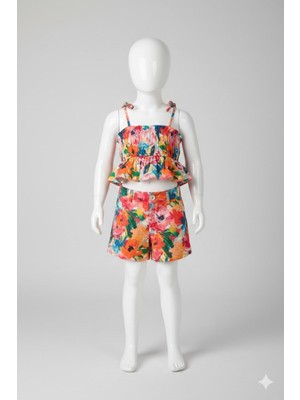 Sisley Kız Çocuk Renkli Mix Şort