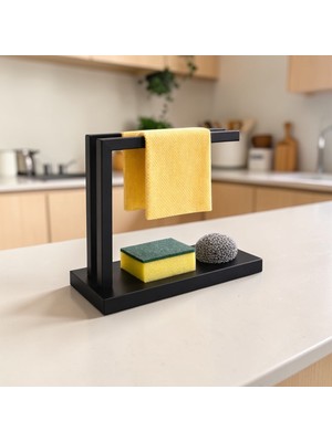 Ddm Global Modern Mutfak Süngerlik ve Bez Askılığı – Tezgah Üstü Düzenleyici Stand
