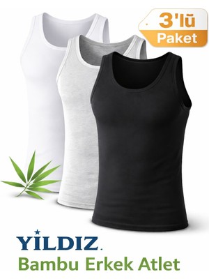 Yıldız 3'lü Erkek Bambu Likralı Atlet 315