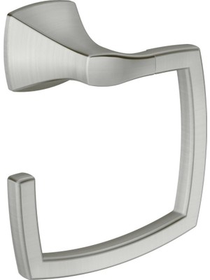 Moen Voss Collection Fırçalanmış Nikel Banyo El Havlusu Yüzüğü, Duvara Monte Açık Havlu Halkası, Yb5