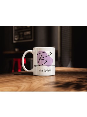 fotografyabaskı Kişiye Özel B Baş Harfli Isimli Kupa Bardak