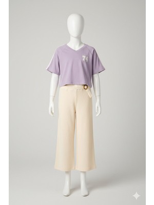 Sisley Kız Çocuk Beyaz Pantolon