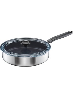 Fiskars Kapaklı Sos Tavası, Çap 26 Cm, Kaplamalı Tava, Tüm Ocaklar Için Uygundur, Geri Dönüştürülmüş