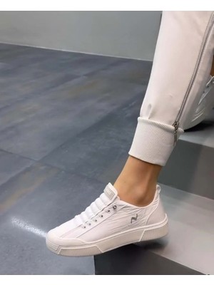 Noka Champ Unısex Paraşüt Kumaş Günlük Sneaker Ayakkabı Beyaz