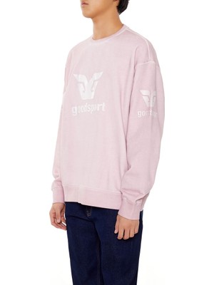 F21 Bisiklet Yaka Baskılı Sweatshirt