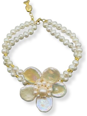 Birinci1926 Doğal Inci Çiçek Bileklik