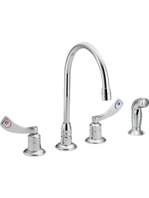 Moen 8244 Ticari M-Dura Mutfak Armatürü Seite Sprey ile 4-Inç Griffe 2,2 Gpm, Krom